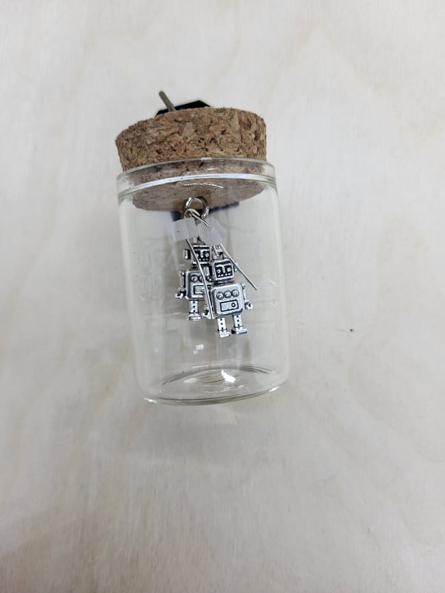 Robot earrings