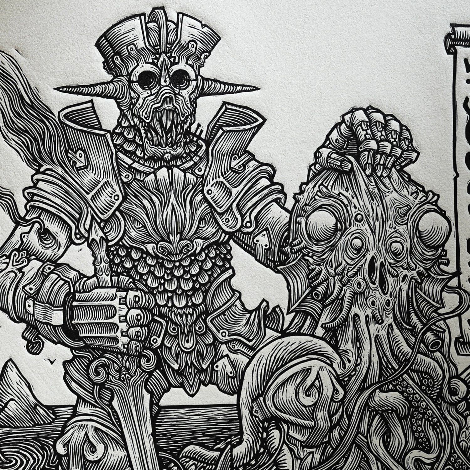 Giant Robot vs. Outer God | Tomas Hijo Art