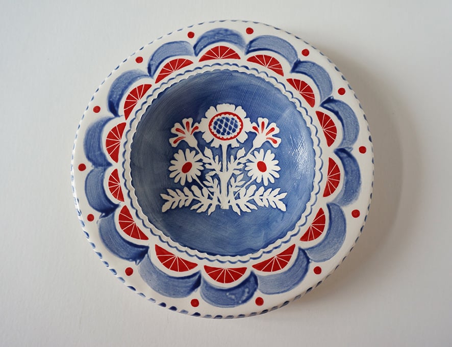 Image of Floral Paper Cut Dish - One Off