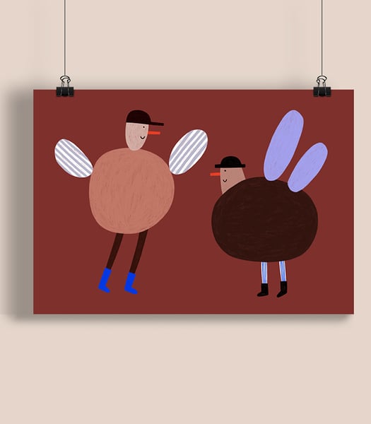 Image of Friendly Bugs Poster by Anna Katharina Jansen