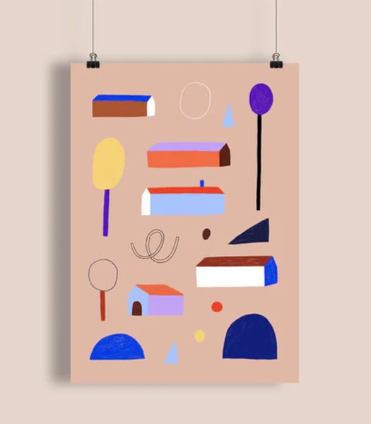 Image of Houses Poster by Anna Katharina Jansen