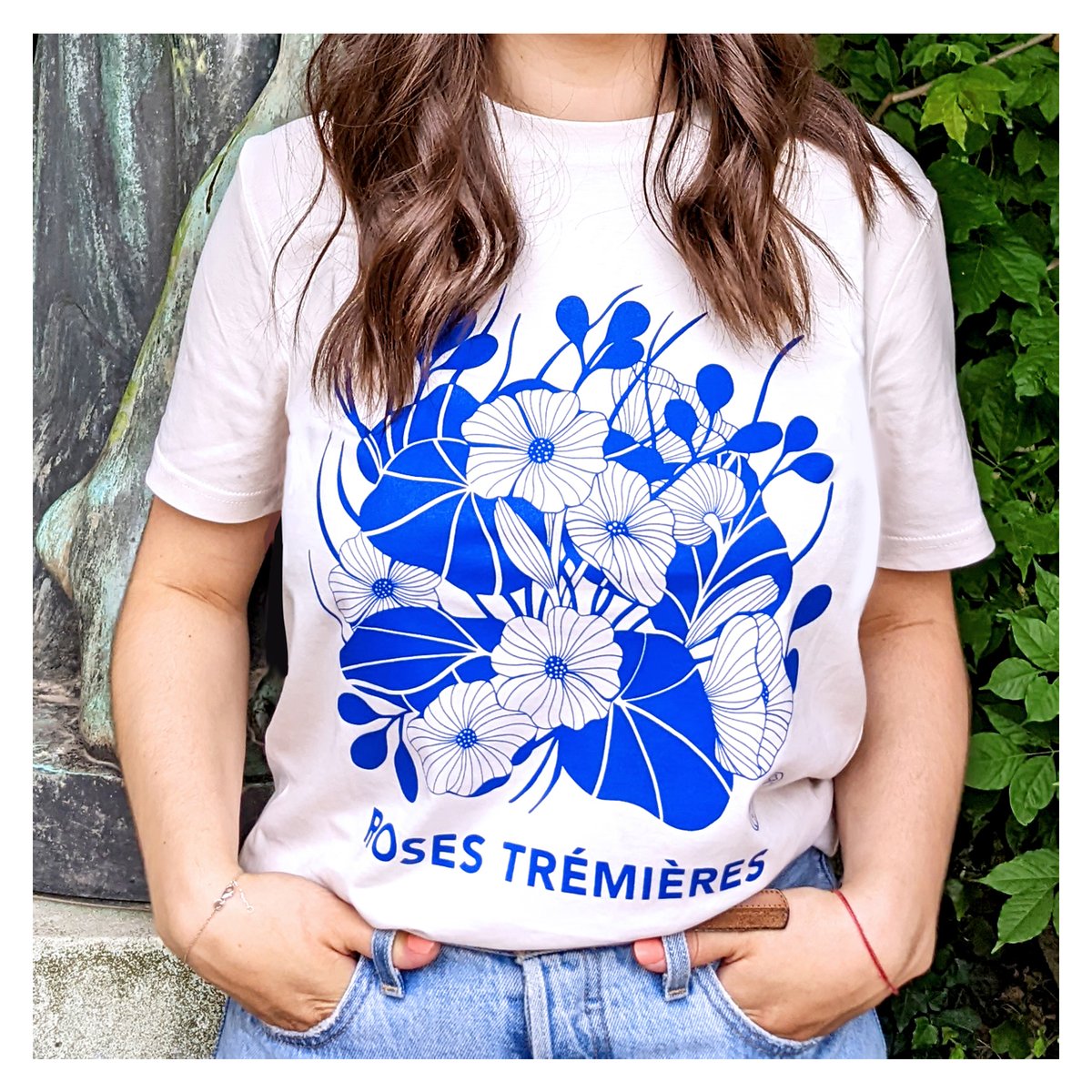 T-shirt roses trémières