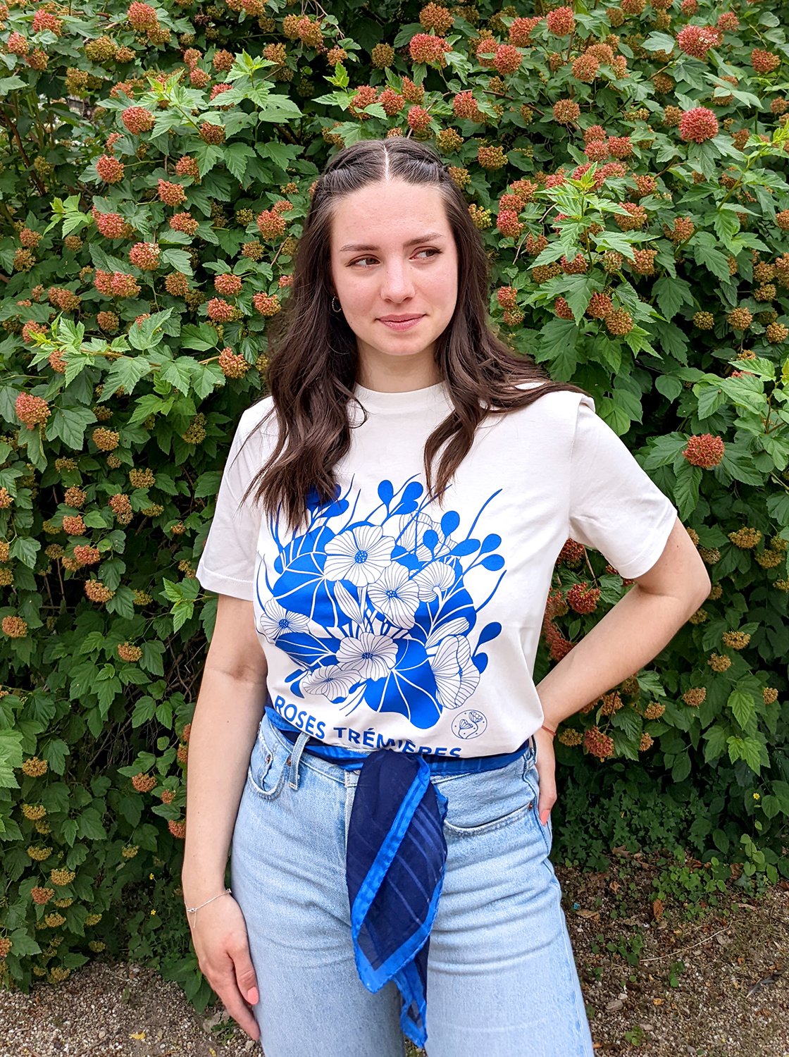 T-shirt roses trémières