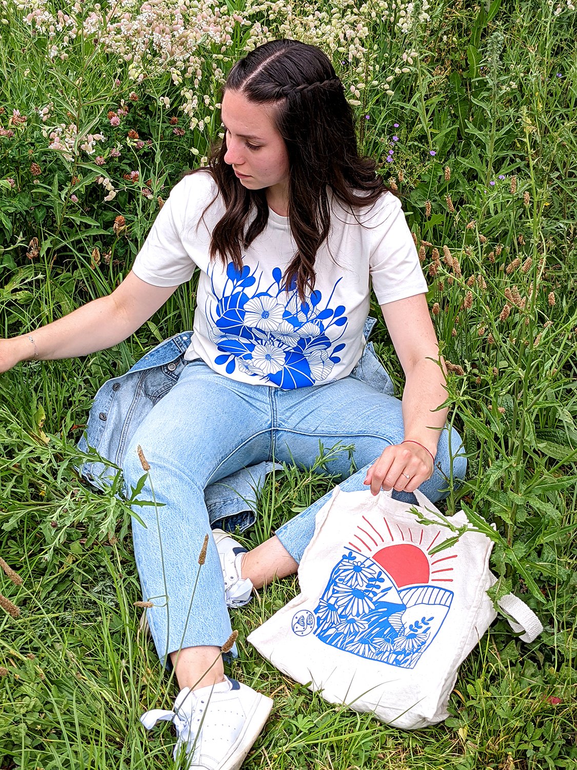 T-shirt roses trémières