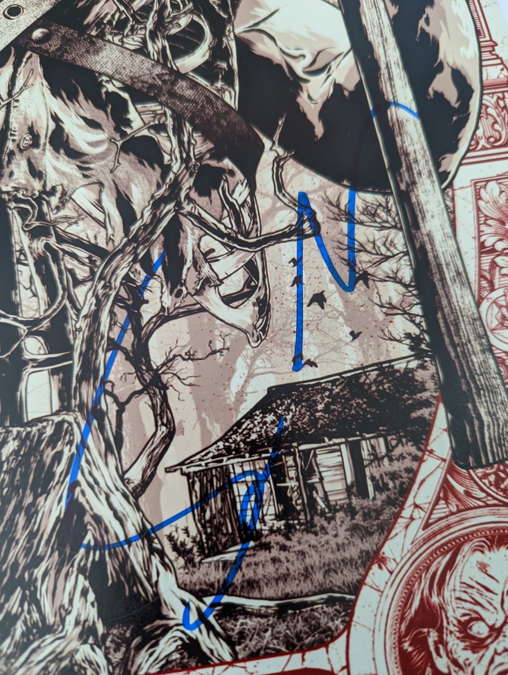 Sam Raimi Evil Dead 2 signed A3 photo