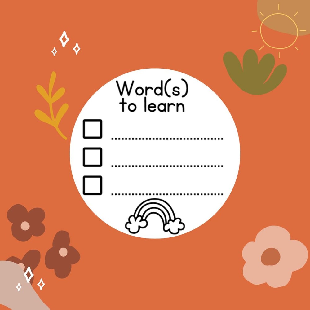 Word(s) To Learn Stamp