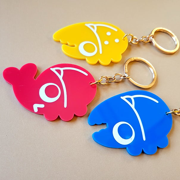Image of Solid Color Engraved Bug Keychain!