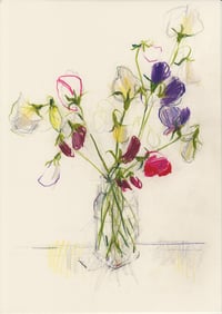 Sweet peas in a vase