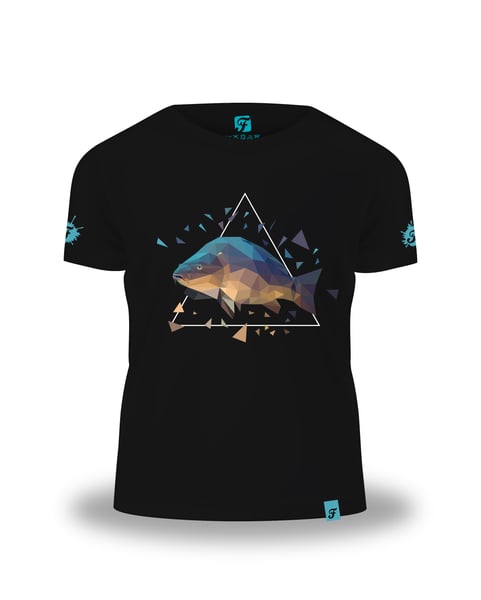 Image of t-shirt low poly carp - 2.0 black