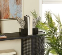 Image 4 of Aluminum Abstract Bookends, Set of 2 PR 5"W, 10"H, 