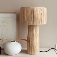 Image 1 of NATURAL RAFFIA LAMPSHADE