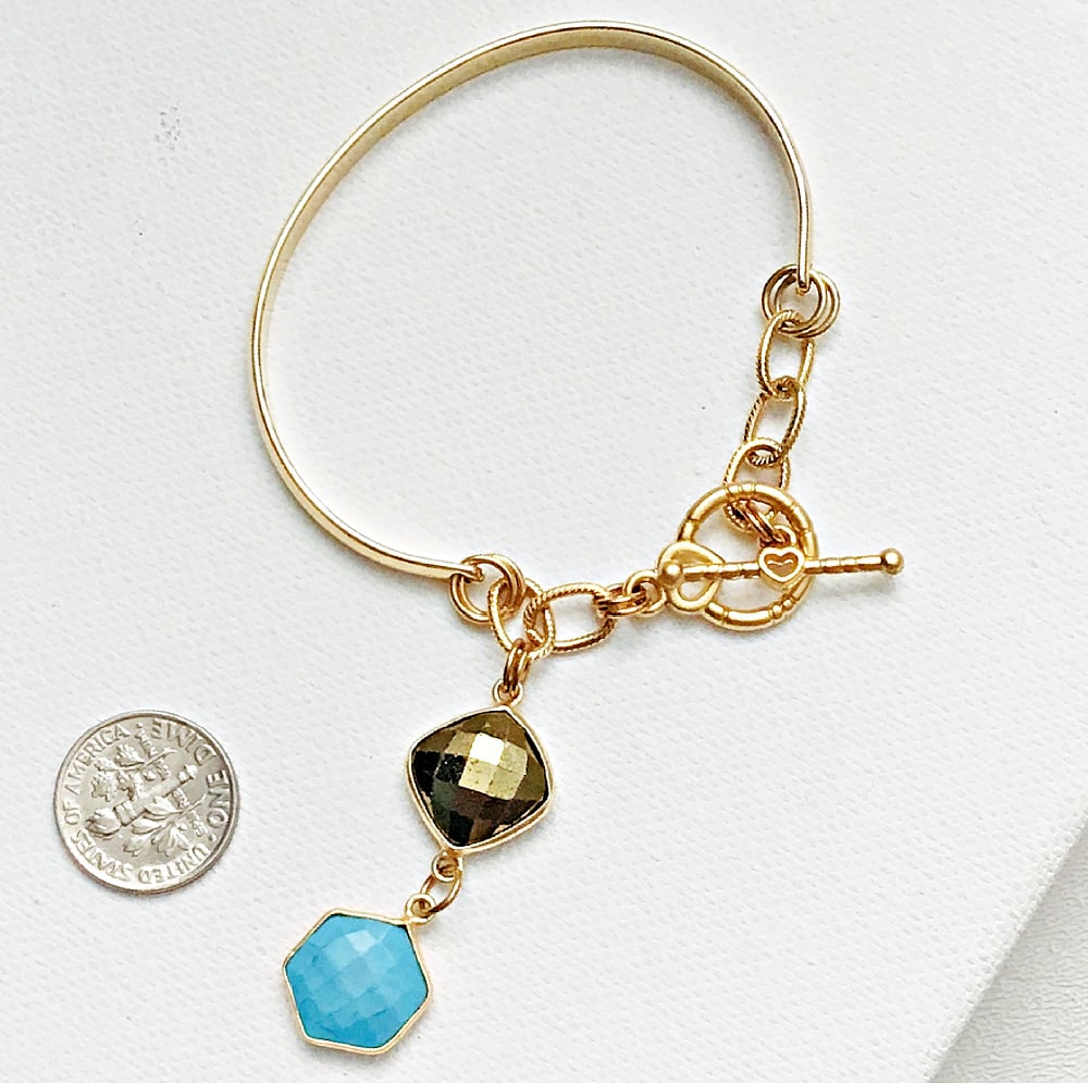 Image of HEXAGON CHARM BRACELET