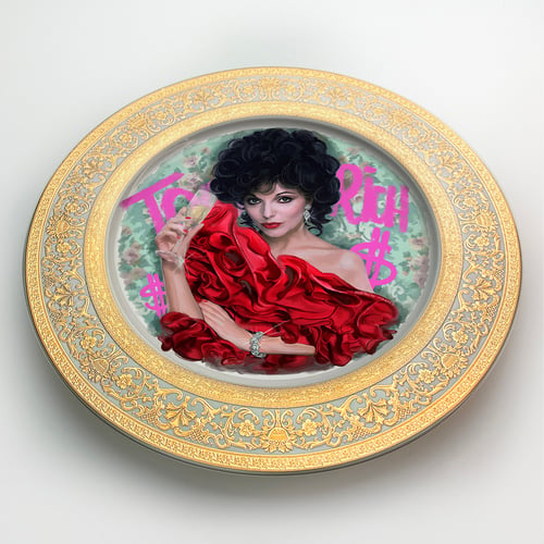 Image of Alexis - Large fine China Plate - #0745