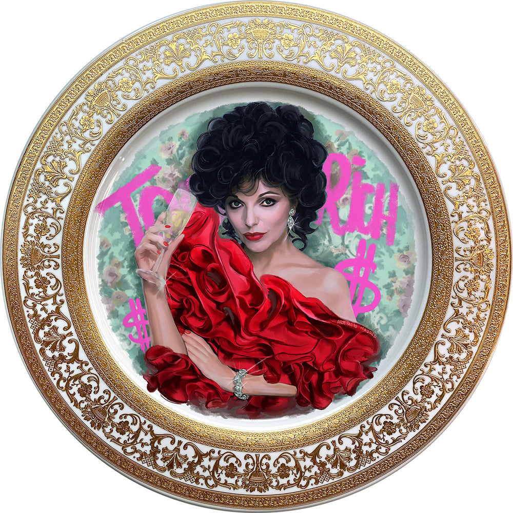 Image of Alexis - Large fine China Plate - #0745