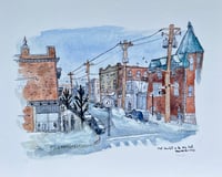 First snowfall in the Mile End