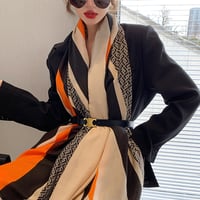 Image 1 of Patterns Silk Scarf
