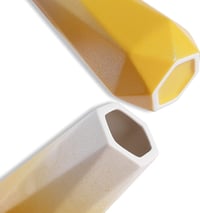 Image 3 of Yellow Ceramic Flower Vase 8in