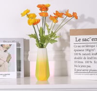Image 5 of Yellow Ceramic Flower Vase 8in