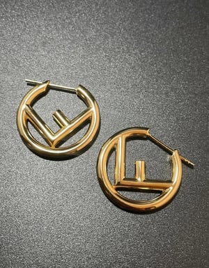 Image of Authentic F is For Fendi Mini Hoops