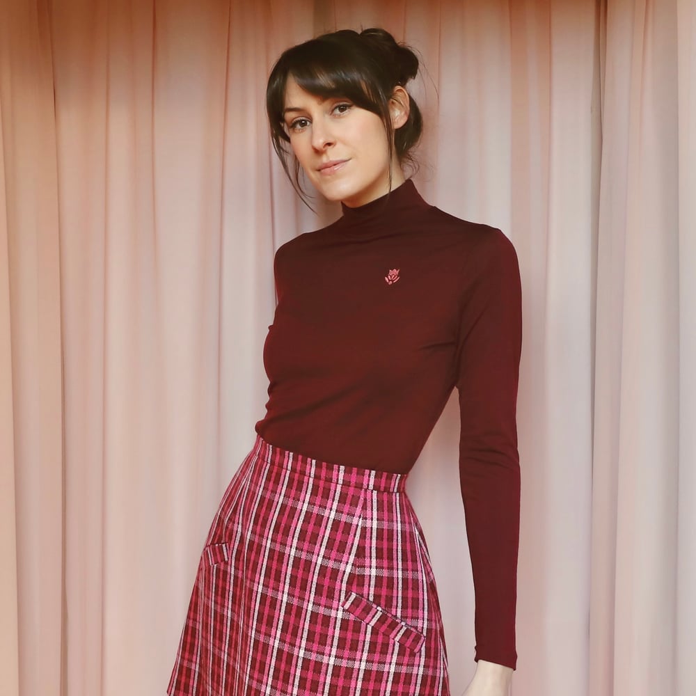 Image of Phuncle Merino Turtleneck- Mulberry
