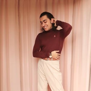 Image of Phuncle Merino Turtleneck - Unisex/Masculine- Mulberry