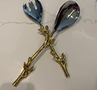 Image 2 of Goldleaf Set Of 2 Salad Servers