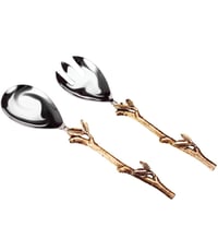 Image 1 of Goldleaf Set Of 2 Salad Servers