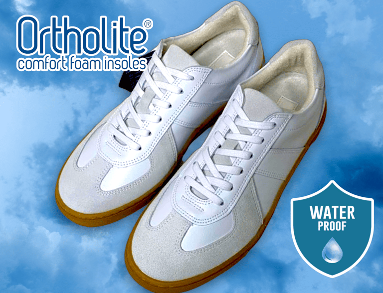 Six Feet waterproof white german trainer sneaker shoes Image 5