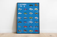 Adi 3 Stripe A - Z Poster - Blue