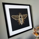Framed Wooden Bee