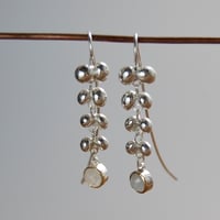Image 2 of Senecio drop earrings - moonstone 