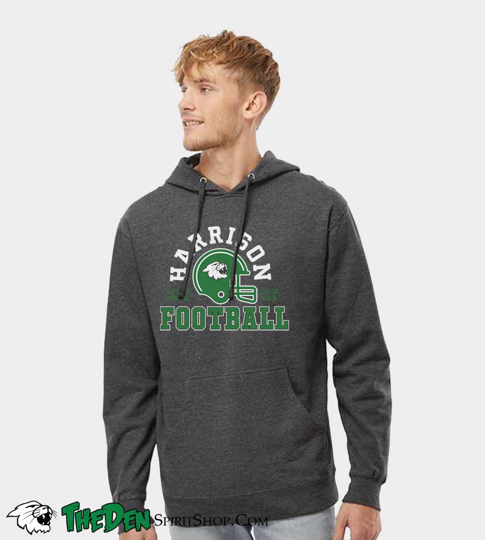 Image of Football Midweight Hoodie - Charcoal Heather