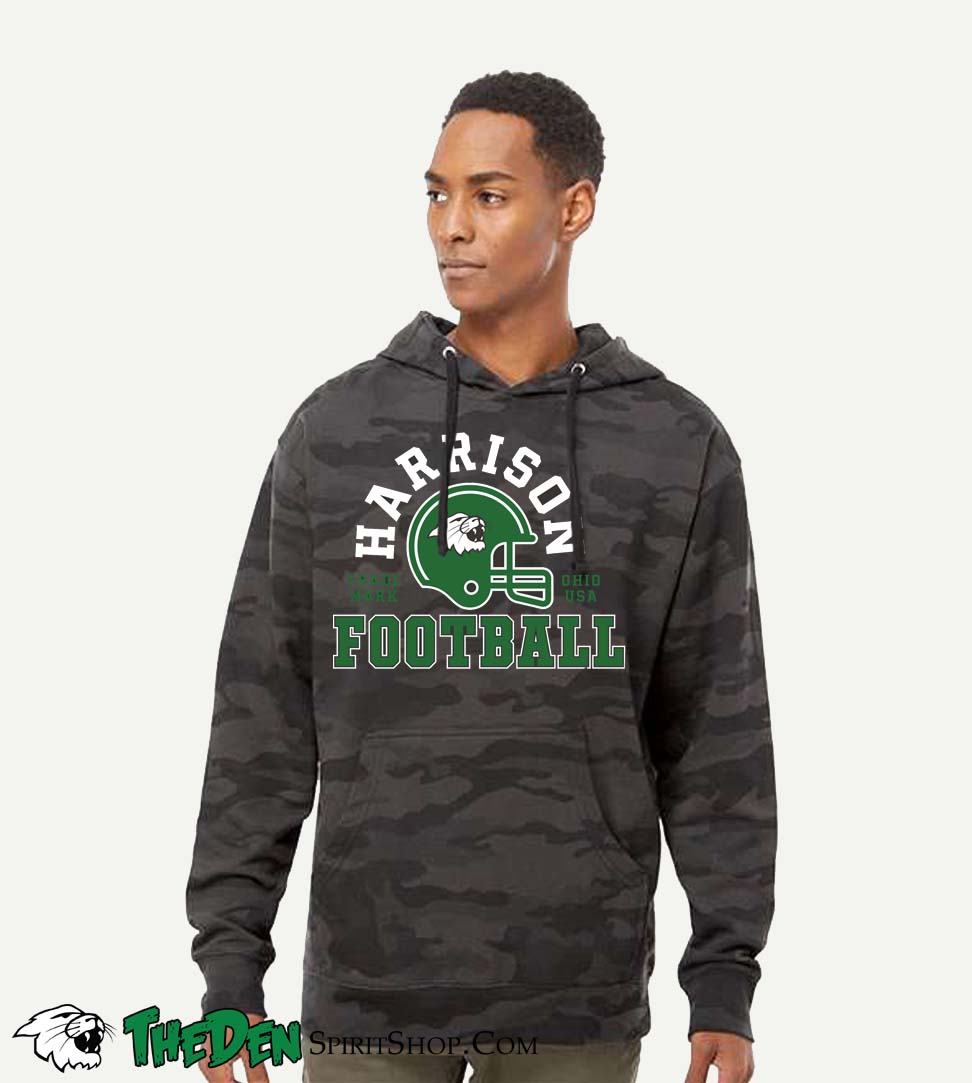 Image of Football Midweight Hoodie - Black Camo