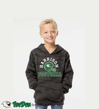 Image 1 of Football YOUTH Midweight Hoodie - Black Camo