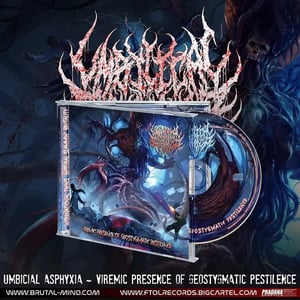Image of Umbilical Asphyxia "ViremicPresenceofGeostygmaticPestilence" CD/Wall Flag