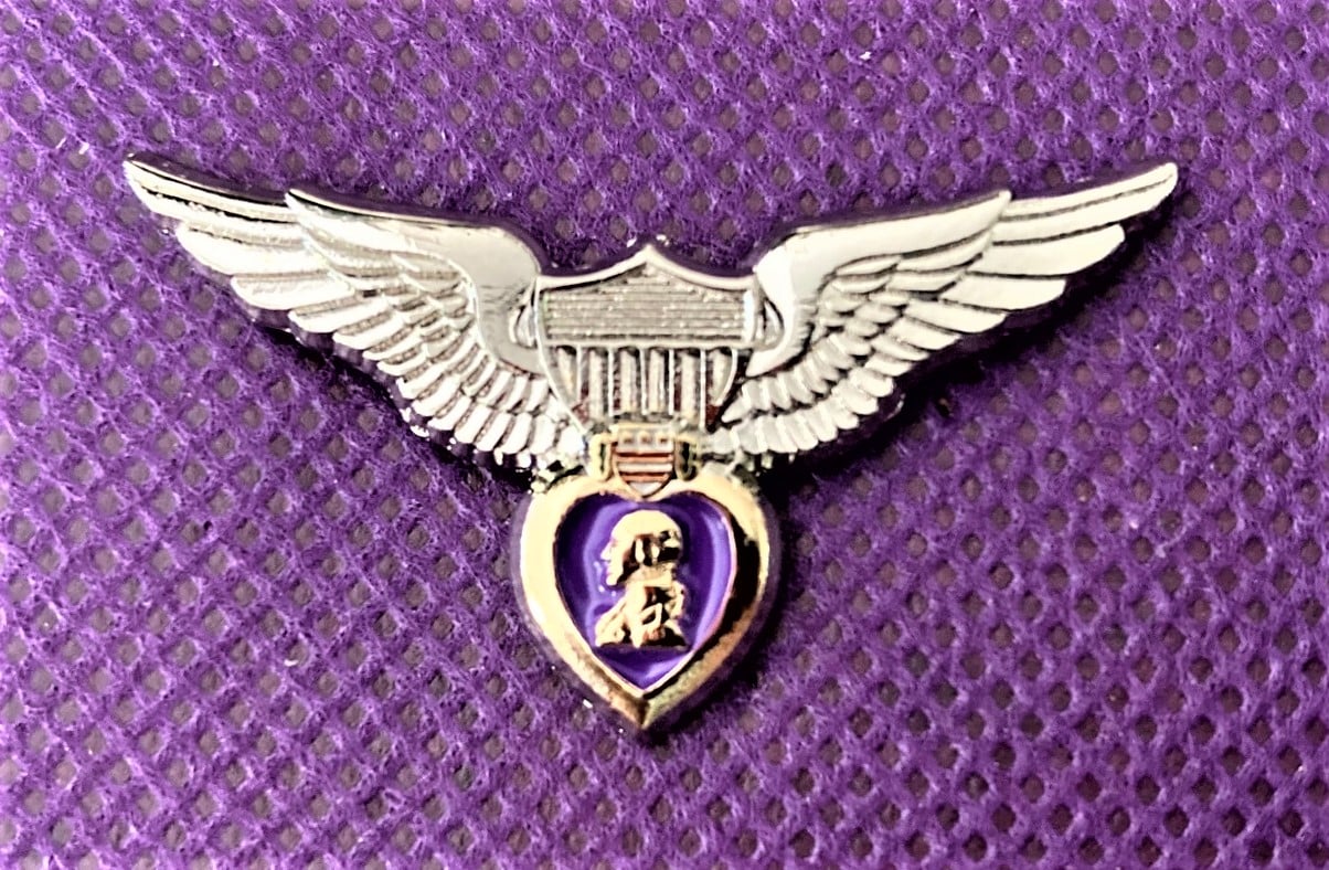 Image of US Army Combat Wounded Pilot Wings pin