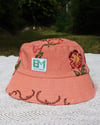 Lliain Pinc Embroidered Sustainable Bucket Hat