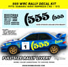 555 WRC RALLY DECAL KIT - FULL SIZE LIVERY FOR SUBARU IMPREZA ('92 - '01)