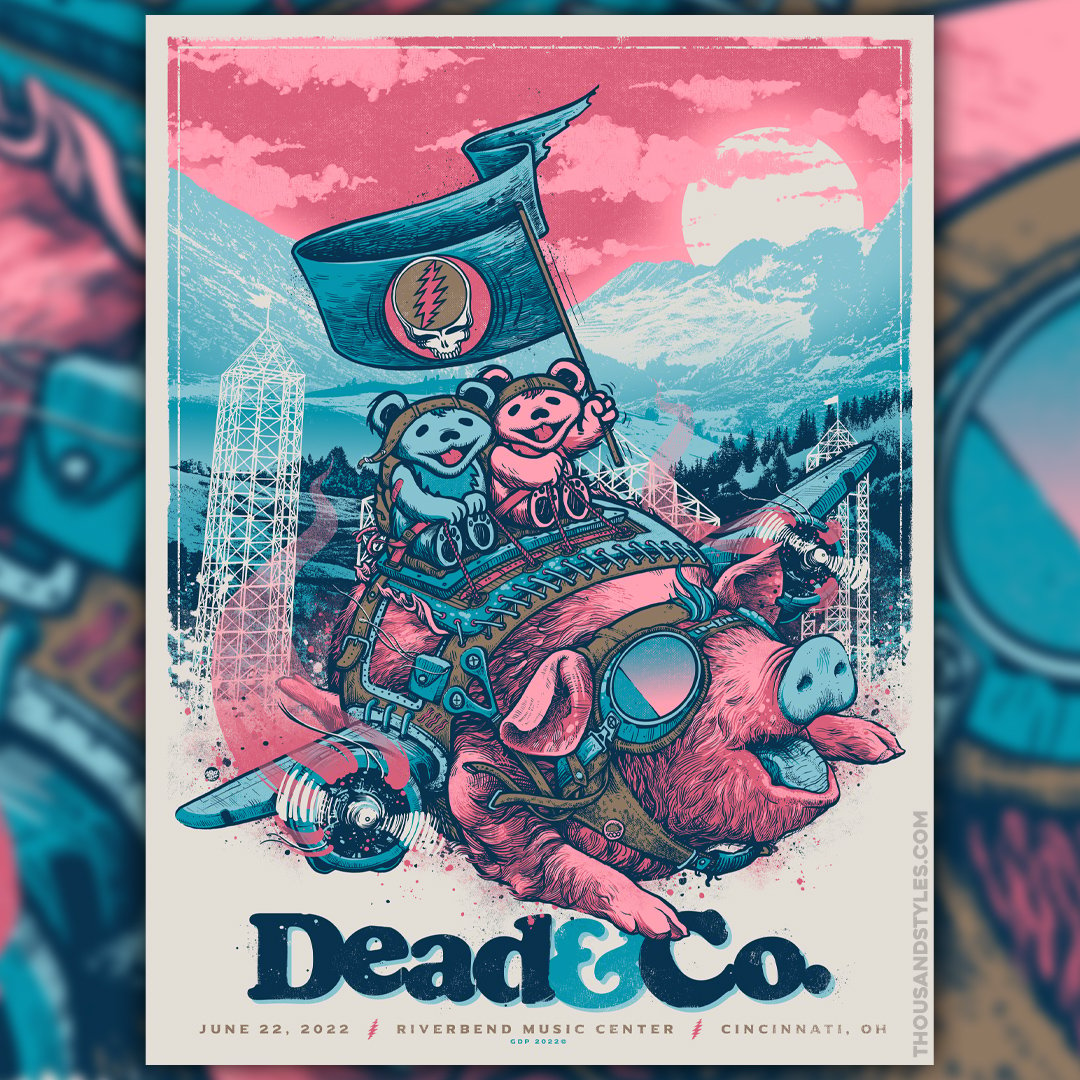 Dead & Company Official Gig Poster - 6.22.22 Cincinnati OH