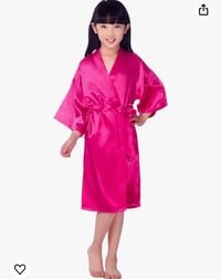 Image 3 of Personalized Kids Satin Robe