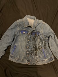 Image 4 of One of a kind Exclusive Tiffany hand painted Jean jackets