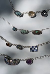 Image 2 of Rainbow Charm Necklace: Abalone & Amethyst 