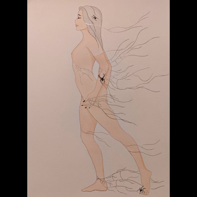 Genesis Spiderweb Watercolor (framed)