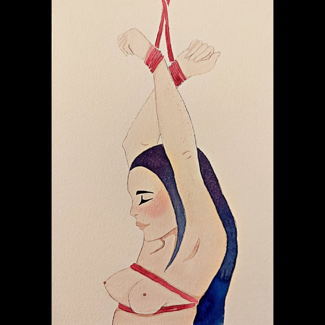 Tyra Shibari Watercolor 