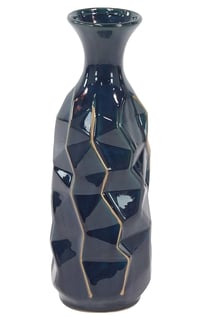 Image 1 of Blue Modern Ceramic Irregular Vase