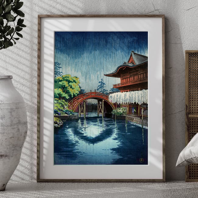 Kameido Bridge or Shrine | Tsuchiya Koitsu | Ukiyo-e | Japanese Woodblock | Fine Art Print