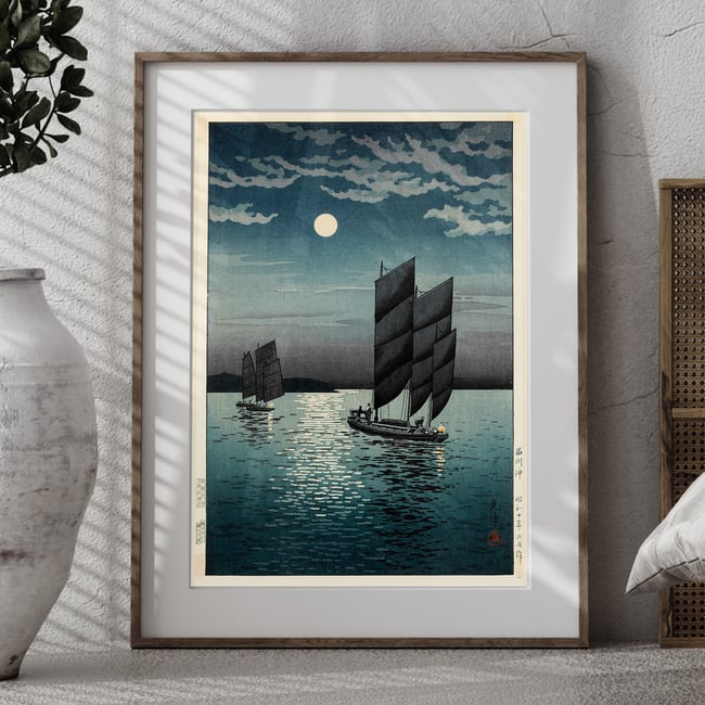 Boats at Shinagawa | Tsuchiya Koitsu | Ukiyo-e | Japanese Woodblock | Fine Art Print