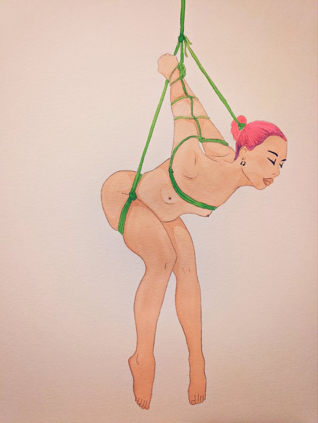 Shayla Shibari Watercolor 