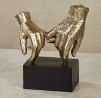 Image 2 of Lingering Hold Hands Table Sculpture Gold,9.5"L x 10.5"W x 4"H