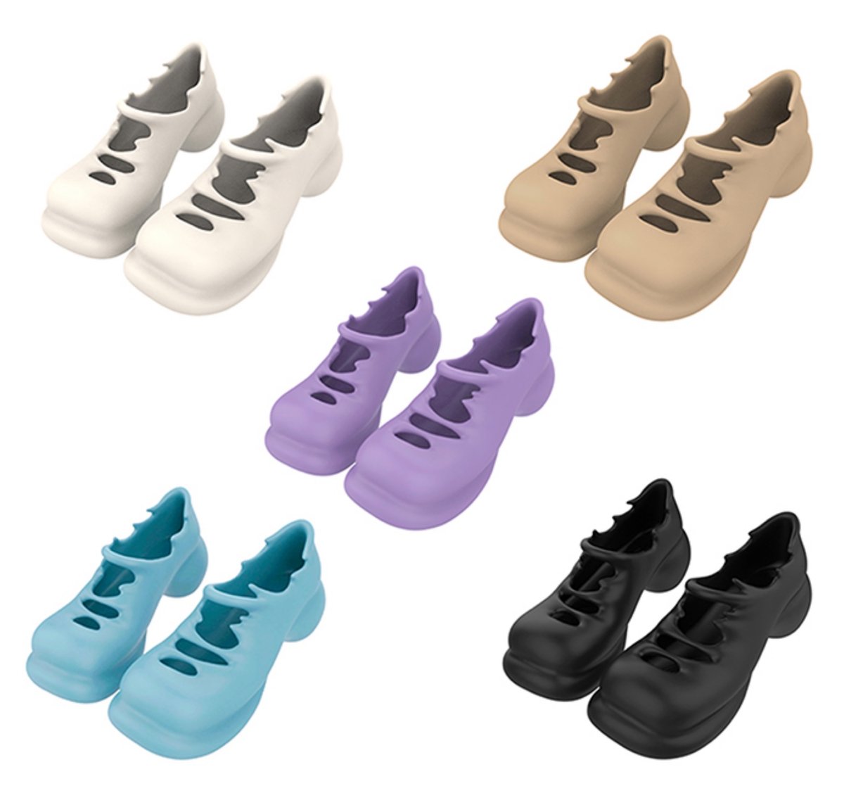 Image of Grape x Yvmin Chunky Platform Shoes"Ripple"